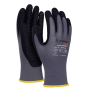 Rukavice pletené, polomáčané DONAU SAFETY Flex, kat. II šedé veľ. 9