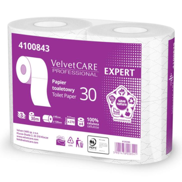 Toaletný papier 3-vrstvový VELVET CARE Expert 30m (4ks)