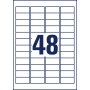Etikety polyesterové veľmi odolné 45,7x21,2mm Avery A4 biele 20 hárkov