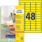 Etikety Avery odnímateľné 45,7x21,2 mm, žlté