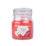 Emocio Sklo so sklenenným viečkom Christmas Apple (Spiced Apple), vonná sviečka, 57x85 mm