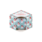 Emocio Sklo Dekor 70x62 mm Happy Snowman- Enchanted Sparkle, vonná sviečka