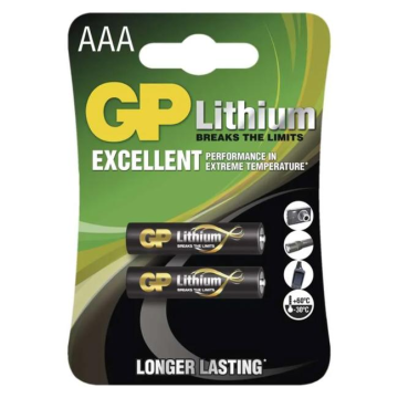 Batéria GP lítiová FR03 1,5V AAA 2ks