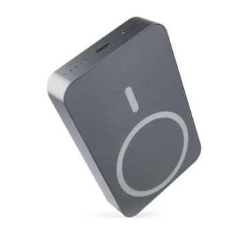 Power banka EMOS WI 1046, 10 000 mAh, 20 W+Wireless, šedá