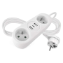 Predlžovací kábel 2 zásuvky+2×USB-A+1×USB-C 1,4 m