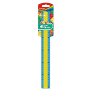 Pravítko KEYROAD 30 cm, ohybné, dizajn LEGO, mix farieb