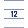 Etikety univerzálne 105x48mm Avery A4, silne lepivé 20 hárkov