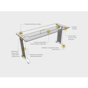 Pracovný stôl Flex, 120x75,5x60 cm, buk/kov