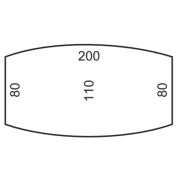 Rokovací stôl Cross, 200x75,5x110 cm, biely/kov