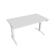 Pracovný stôl Motion, ZO, 2S, 140x70,5-120,5x80 cm, biela/biela