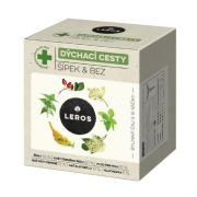 Čaj LEROS Natur bylinný na dýchacie cesty šípka & baza 10 x 1,5 g